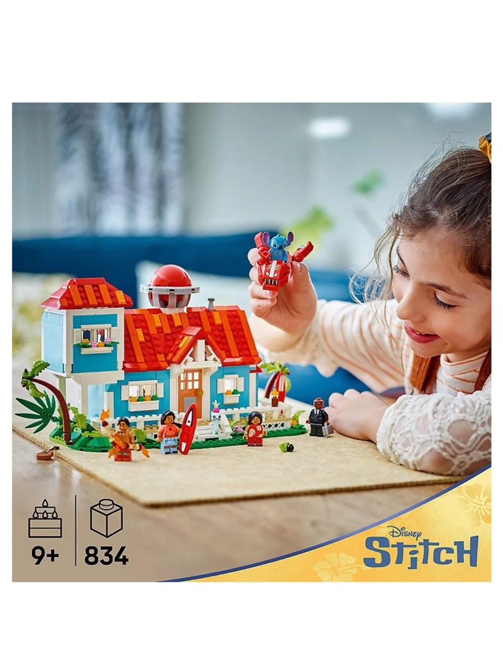LEGO Disney Stitch Ohana Beach House - Blue & Red